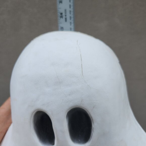 Vintage Blow Mold Ghost with Pumpkin Halloween Display 33" Home Decor 1970'S - Picture 9 of 11